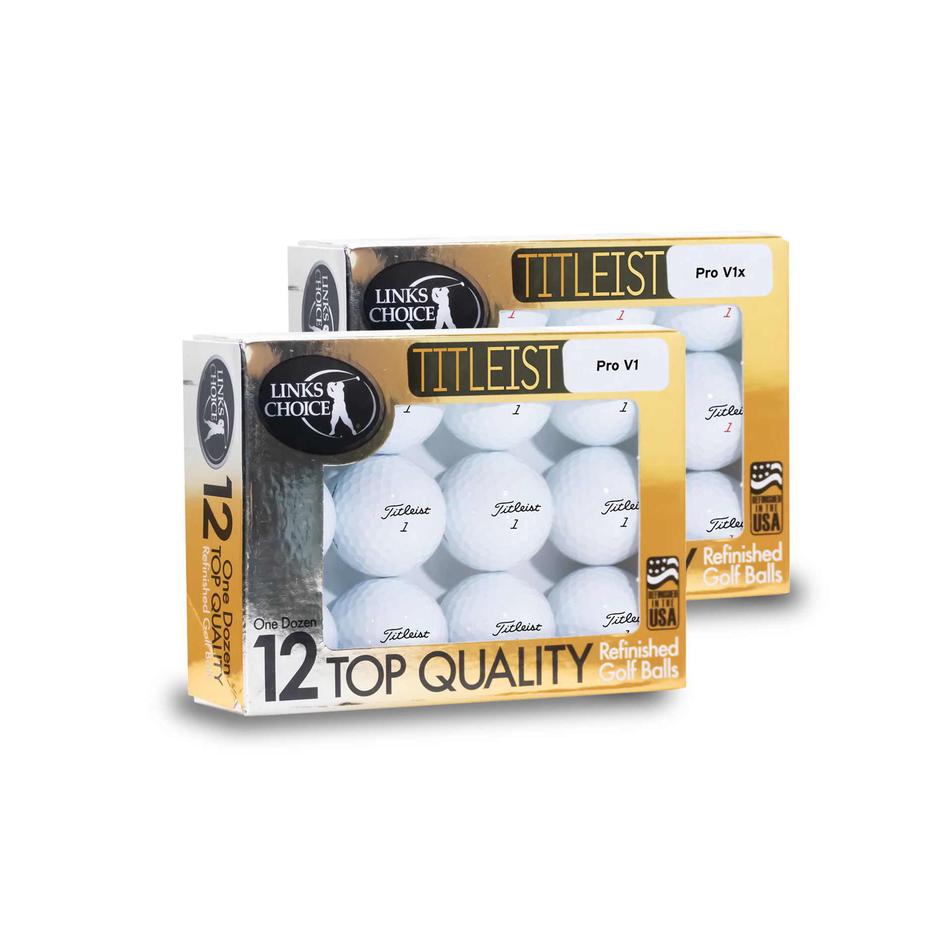 Gold Foil Titleist ProV1/ProV1x Refinished (Newer Models) – Links Gold Foil Titleist ProV1/ProV1x Refinished (Newer Models) – Links
